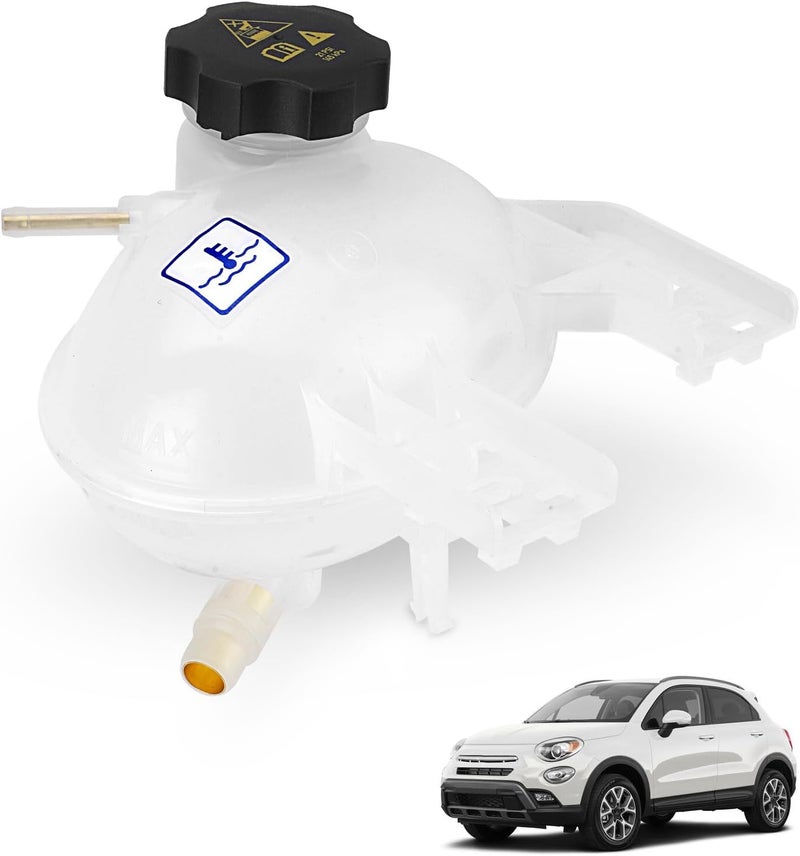 YEHERIT Front Engine Coolant Reservoir Radiator Expansion Tank Compatible With Jeep Renegade 2015-2018 1.3L 1.4L 2.4L, Fiat 500X 2016-2018 2.4L Replace# 603-841 68327756AA 52052767 68250057AC - Image 1